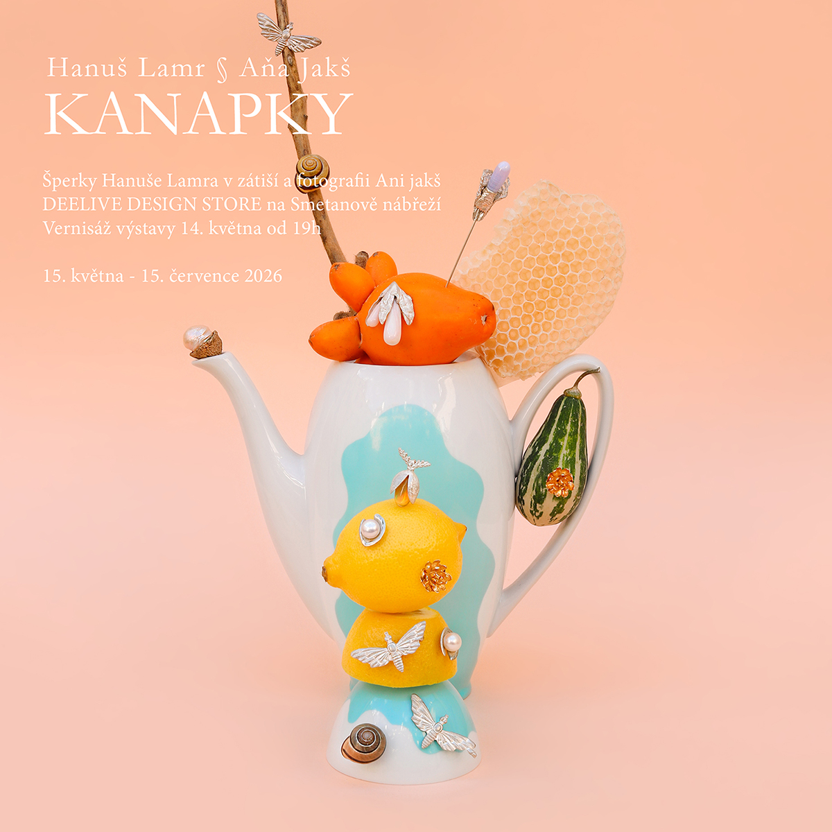 Kulinářský zážitek pro oči: Hanuš Lamr a Aňa Jakš servírují v Deelive výstavu KANAPKY